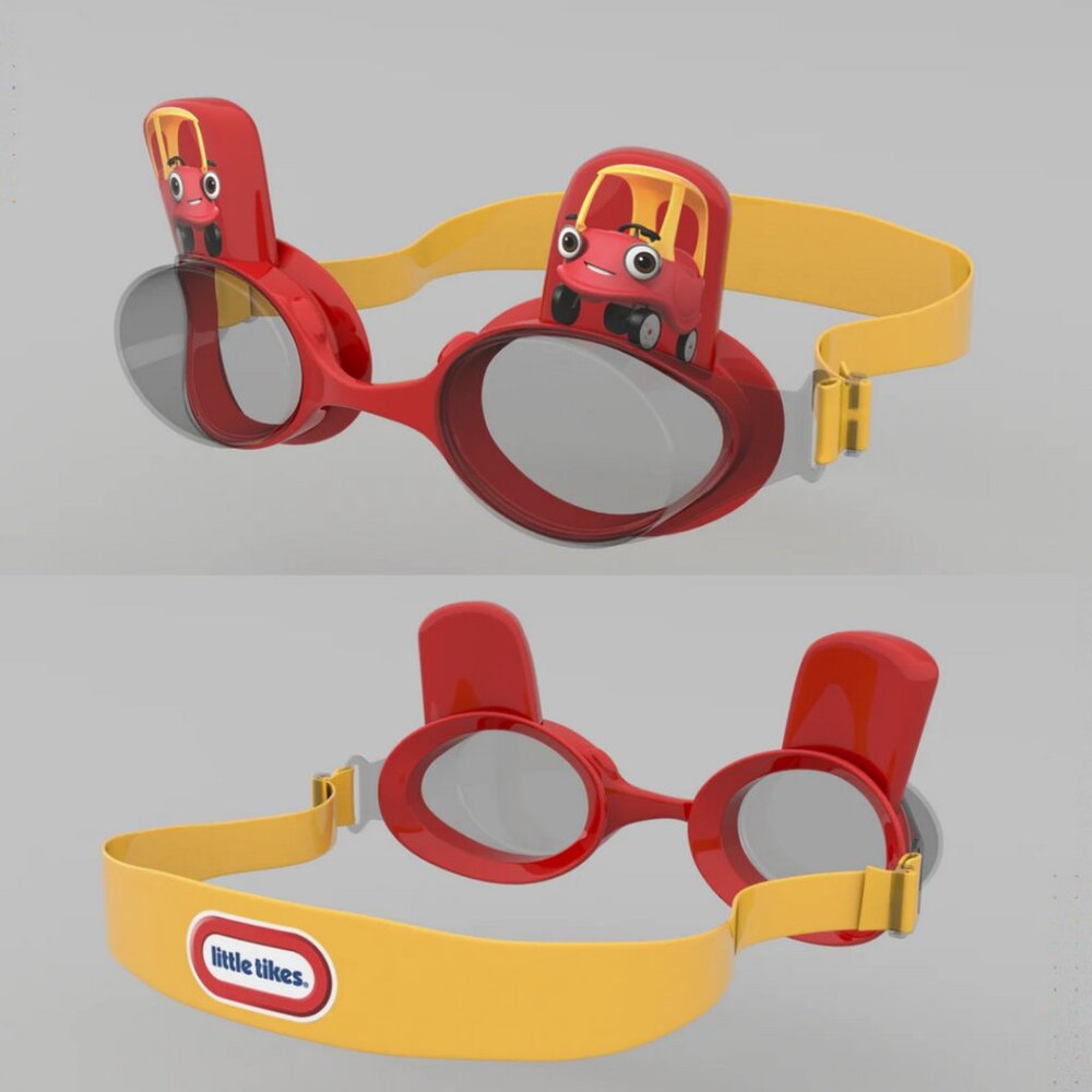 NEW Little Tikes Cozy Coupe 3D Swim Goggles by PoolCandy - Red Car Design